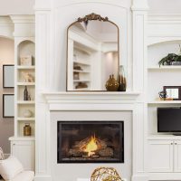 Kate and Laurel Arendahl Traditional Arch Mirror, 24 x 36, Antique Gold, Baroque Inspired Wall Decor - Image 5
