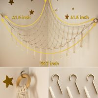 Stuffed Animal Storage Hammock or Net Corner - Large Toy Hammock Net for Stuffed Animals Room Decor - Cute Stuff Animal Organizer Plush Holder - Kids Baby Nursery Essentials Wall Bedroom Home Decor - Image 5