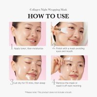 medicube Collagen Overnight Wrapping Peel Off Facial Mask Pack - Elasticity & Hydration Care, Reduces Sagging & Dullness - Hydrolyzed Collagen For Glowing Skin - Korean Skin Care, 2.53 fl.oz - Image 5