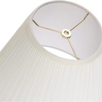 Aspen Creative 33055, Hardback Empire Transitional Spider Lamp Shade, Mushroom Pleated Rice White, 7" Top x 13" Bottom x 10" Slant - Image 3