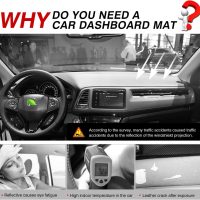 Cartist Dashboard Cover Mat for 2016-2021 2022 Honda HR-V HRV Accessories Dash Cover Flannel Dash Mat Sunshade Glare UV Rays Protector - Image 2