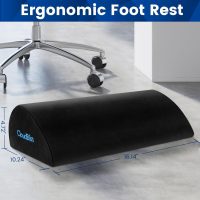 Foot Rest for Under Desk at Work,Office Desk Accessories with Soft Foam and Washable Removable Cover, Foot Stool for Office, Car, Home to Foot Support and Relax Ankles, Black - Image 2