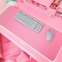 JMIYAV Pink RGB Gaming Mouse Pad 31.5x12 Inch PC XL Large Extended Glowing Led Light Up Desk Pad Non-Slip Rubber Base Computer Cute Mousepad Mat Desk Accessories Gaming Setup 31.5x12 Inch - Image 6