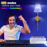 NIORSUN Battery Operated Wall Sconce Set of 2,Gold Rechargeable Wall Lights with 5200mAh Dimmable Bulbs and Remote,10 Colors Wireless Wall Lamps for Bedroom Living Room Hallway Decor - Image 3