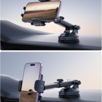 Lamicall Cell Phone Holder Car - [Ultra 70LBS Suction] Phone Mount for Car Quick Release Adjustable Car Phone Holder Mount Dashboard for iPhone Smartphone (Dark Grey) - Image 6