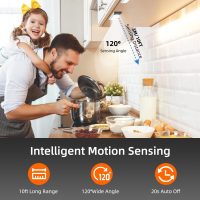 Under Cabinet Lighting, Equipped with Motion Sensor, Rechargeable Battery Operated，3-Level Adjustable Brightness, 3 Pack Magnetic Under Counter Lights for Kitchen, Closet, Pantry, 7.8" - Image 2