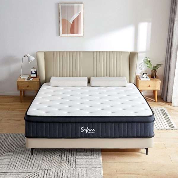 Queen Size 10 Inch Memory Foam Hybrid Mattress, Pocket Spring in a Box for Motion Isolation, Strong Edge Support, Pressure Relief, Medium Firm, CertiPUR-US