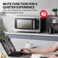 TOSHIBA ML-EM45PIT(SS) Countertop Microwave Oven with Inverter Technology, Kitchen Essentials, Smart Sensor, Auto Defrost, 1.6 Cu.ft, 13.6" Removable Turntable, 33lb.&1250W, Stainless Steel - Image 6