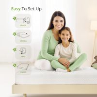 8 Inch Twin Mattress, Memory Foam Mattress with Cooling Green Tea Gel, Relieve Pressure with Medium Firm Support, CertiPUR-US Certified, 75''L x 38''W, White - Image 7
