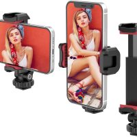 ULANZI ST-06S Phone Tripod Mount, Universal Smartphone Mount Adapter with 2 Cold Shoe, 360° Rotates Adjustable Cell Phone Clip Clamp Holder, Compatible with iPhone, Samsung Galaxy and All Phones - Image 8