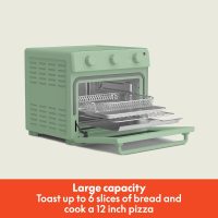 bella Air Fry Toaster Oven, 7 Preset Cooking Options, Dishwasher-Safe EverGood Coated Trays Included, 60-Minute Auto Shutoff w Audible Timer, Power Indicator Light, 1700 Watt, Seaglass - Image 2