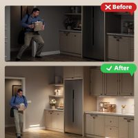 6-Pack Under Cabinet Lighting Wireless, LED Motion Sensor Light Indoor, Rechargeable Closet Lights Battery Operated, Dimmable & 3 Color Temps, Under Counter Lights for Kitchen, Stairs (8inch) - Image 4
