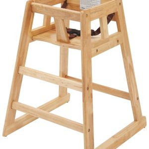 Winco Unassembled Wooden High Chair, Natural,Tan, Medium