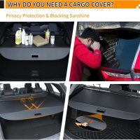 Cargo Cover Compatible with 2016-2022 Honda HRV HR-V Accessories Retractable Trunk Cover Shielding Shade Cargo Luggage Tonneau Cover - Image 2