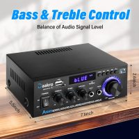 AK45 Stereo Audio Amplifier,300W Home 2 Channel Wireless Bluetooth 5.0 Power Amplifier System, Home Amplifiers FM Radio, USB, SD Card, with Remote Control Home Theater Audio Stereo System - Image 6