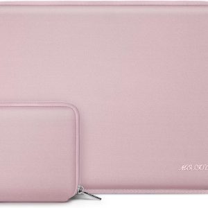 MOSISO Laptop Case 13.3 inch, 13-13.3 inch Laptop Sleeve Bag Compatible with MacBook Air/Pro 13 / Pro 14, HP Dell ASUS Lenovo Notebook, Neoprene Computer Sleeve Bag with Small Case, Baby Pink