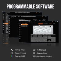 EPOMAKER X Aula F75 MAX Wireless Mechanical Keyboard with TFT Screen and Knob, Gasket Gaming Keyboard in 75% Layout, Hot Swappable, RGB Backlight, for PC/Mac/Linux (Black Gradient) - Image 6