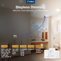 Amico 12 Pack 6 Inch 5CCT Ultra-Thin LED Recessed Ceiling Light with Junction Box, 1050LM Brightness, Dimmable Canless Wafer Downlight, 12W, ETL&FCC - Image 7