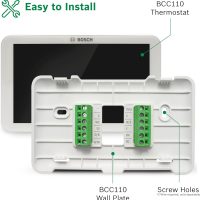 Bosch Connected Control BCC110 Smart Phone Wi-Fi Thermostat - Compatible with Alexa - Touch Screen, White - Image 5