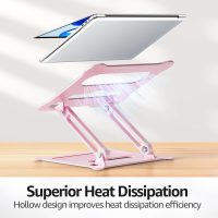 Urmust Laptop Stand for Desk Aluminum Computer Stand Riser Holder for Laptop Compatible with MacBook Air Pro, Dell, HP, Lenovo Samsung, Alienware All Laptops 11-15.6"(Pink) - Image 6