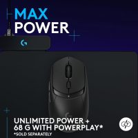 Logitech G309 Lightspeed Wireless Gaming Mouse, Lightweight, LIGHTFORCE Hybrid Switches, Hero 25K Sensor, 86g & 300+ hr Battery Life with AA Battery, 6 Programmable Buttons, PC & Mac - Black - Image 8