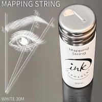 White Brow Mapping String [100 Ft Bottles - 30 m] Pre-Inked String for Permanent Makeup and Microblading Supplies, Brow Mapping Kit, Eyebrow Thread for Shaping (White) - Image 4