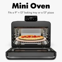 CHEF iQ MiniOven Smart Toaster Oven Air Fryer Combo, 11-in-1 Countertop Convection Oven, Bake, Broil, Air Fry, Broil, Dehydrate, 1750W, 25 Qt Capacity, Fast Cooking with Touchscreen Controls – Black - Image 6