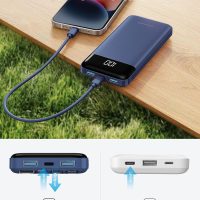charmast Portable Charger with Built in Cables, Power Bank with Cords Wires, Slim 10000mAh Travel Battery Pack 6 Outputs 3 Inputs 3A Fast Charging for Samsung Google Pixel LG Moto iPhone iPad - Image 7