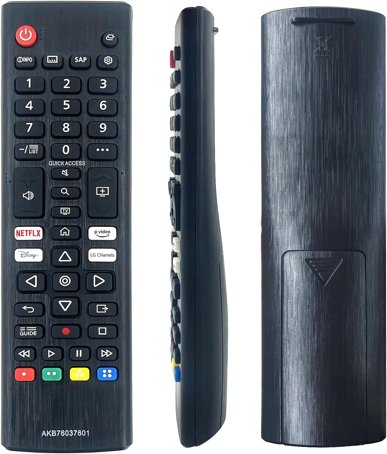 Replacement Remote Control for LG Smart TV, AKB76037601 Universal TV Remote with Netflx Prime-Video Disny Shortcuts, Compatible with LG LED/OLED 4K 8K UHD WebOS TVs