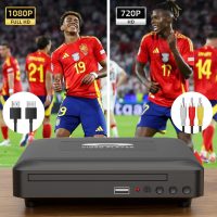Mini HD DVD Player with Hdmi, Multi Region DVD Player for Smart TV, HDMI/RCA Output Cable Included, 1080P, Breakpoint Memory, Built-in PAL/NTSC, CD Players for Home - Image 4