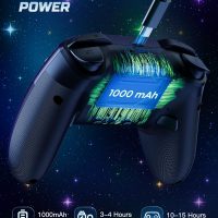 VOYEE Switch Controller, LED Star Wireless Pro Controllers Compatible with Lite/OLED, Multi-Platform Windows PC with 9 Colors Colorful RGB Lights/Programmable/Vibration/Turbo/Wakeup - Image 7