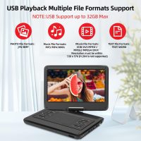 Feihe 16.5" Portable TV/DVD Player Combo with 14.0" Large HD Swivel Screen and Digital TV ATSC Tuner/HDMI/USB/AV/Audio, Built-in Battery, Dual High Volume Stereo Speakers - Image 4