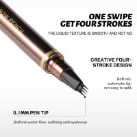 2 Pack Eyebrow Pen, Waterproof Microblading Eyebrow Pencil, 4 Tip Precise Eye Brow Makeup Pen for Women to Effortlessly Create Hair Like Natural Brows, Non Dry Out and Last All Day (Dark Brown) - Image 7