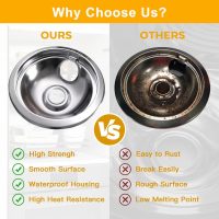 Drip Pans Electric Stove Drip Pans, Chrome Stove Drip Pans Replacement Compatible for Most Plug-in Electric Ranges include Silver 2 * 6in and 2 * 8in - Image 7