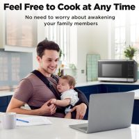 BLACK+DECKER Countertop Microwave Oven 0.9 Cu Ft, 6 Auto Menus, Child Lock, Memory Function, 10 Power Levels, Easy One-Touch Start, Digital Panel, 900W - Image 8