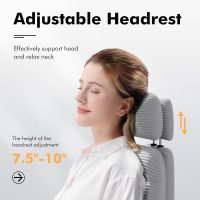 Criss Cross Chair with Wheels & Flip-up Arms, Executive Office Chair with Foot Rest, Swivel Cross Legged Office Chair, Corduroy Fabric Comfy Computer Desk Chair, Vanity Chair for Home, Grey - Image 7