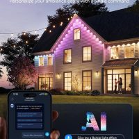 Govee Permanent Outdoor Lights 2, 150ft RGBIC Outdoor Lights with 108 LED Lights, IP67 Waterproof, 100 Scene Modes with 40lm White for Outdoor Decorations, Works with Alexa, Google Assistant, White - Image 3