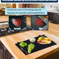 Stove Top Covers, Extra Large Stove Top Cover for Electric, Anti-Slip Waterproof Mat for Glass Stove Top Protector Heat Resistant Square Pad Multipurpose Foldable Cooktop Cover - Image 8