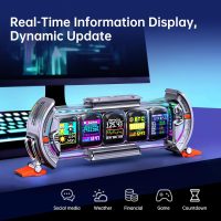 Divoom Times Gate - Cyberpunk Gaming Setup Digital Alarm Clock, Smart APP, WiFi Connect, RGB LED Display, Personalized Financial & Bitcoin Dashboard, Pixel Art for Gaming Room & Office Decor, Silver - Image 3