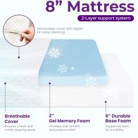 GAESTE 8 Inch Full Cooling Gel Memory Foam Mattress for Cool Sleep Medium Firm CertiPUR-US Certified Foam, Mattress in a Box Pressure Relief Removable Cover No Fiberglass (Full, 8 in) - Image 3
