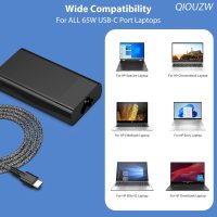 New Slim 65W USB C Laptop Charger Compatible with HP Spectre X360,Spectre,Elitebook x360,Elitebook,Envy,Omnibook,Chromebook,Elite x2,Zbook,ProBook Travel Type C AC Adapter Power Cord Supply - Image 4