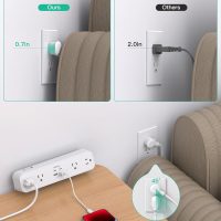 PD30W Desk Clamp Power Strip, Desktop Mount Surge Protector, Fast Charging Station, 5Ft Extension Cord Desk Edge Mount Shelf with 4 Outlets 4 USB Ports (2 USB C), Home Office Accessories Essentials - Image 6