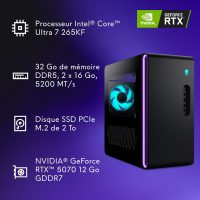 Alienware Aurora Gaming Desktop ACT1250 - Intel Core Ultra 7 265KF Processor, Liquid Cooled, NVIDIA GeForce RTX 5070, 32GB DDR5 RAM, 2TB SSD, 1000W Platinum Rated PSU, Win 11 Home - Clear Panel - Image 29
