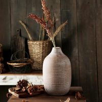ALMA 9 in Narrow Mouth Terracotta Vase for Pampas Grass|Rustic Vases for Modern Farmhouse |Ceramic Boho Vase for Coffee Table Decor, Entryway Table, Bookshelf, Mantel Decor - Image 9