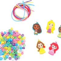 Disney Princess Necklace Activity Case – Jewelry Making Kit with Beads, Charms & Strings – Create Custom Princess Necklaces – Craft Gift for Girls Ages 3+ – Portable Storage Case Included - Image 4