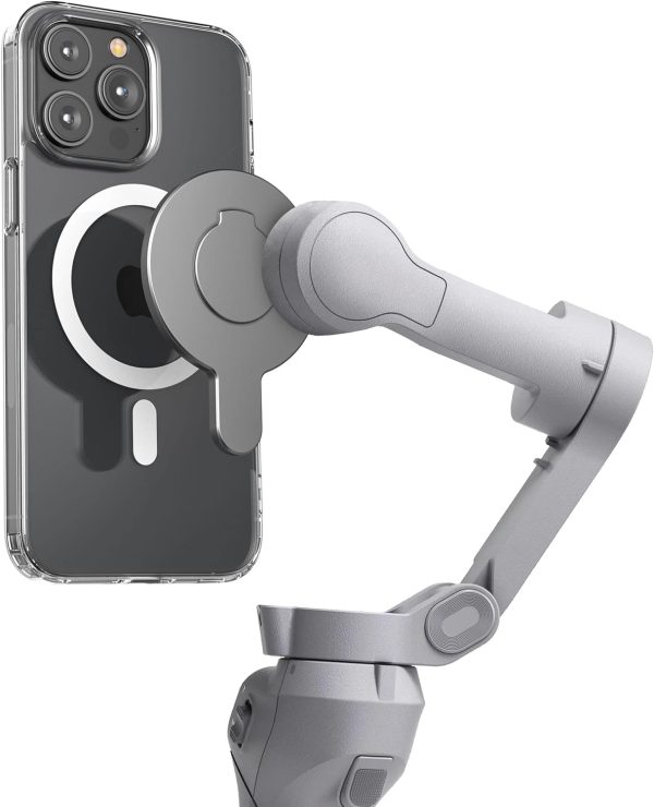 ENCASED Magnetic Adapter for DJI OM Smartphone Gimbal Stabilizer - Compatible with MagSafe (DJI OM 4/4 SE/5/6/7/7P)