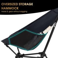 MOON LENCE Portable Snap-Lock Camping Chair, Folding Compact Chair, Lightweight Foldable Backpacking Support 330 lbs (Black) - Image 7