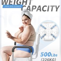Sangohe Shower Chair for Inside Shower - Heavy Duty Shower Seat with Back - Height Adjustable Shower Chair for Bathtub with Arms for Handicap - FSA/HSA Eligible Shower Seats for Elderly, 796C - Image 5