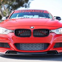Jaronx Compatible with BMW Grill Inserts Trims for 1 2 3 4 5 6 7 Series, F20 F22 F30 F32 G30 G32 G11 G12, Compatible with BMW V Brace Wrap Covers Red Grill Stripes (Red) - Image 4