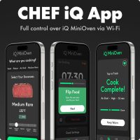CHEF iQ MiniOven Smart Toaster Oven Air Fryer Combo, 11-in-1 Countertop Convection Oven, Bake, Broil, Air Fry, Broil, Dehydrate, 1750W, 25 Qt Capacity, Fast Cooking with Touchscreen Controls – Black - Image 8